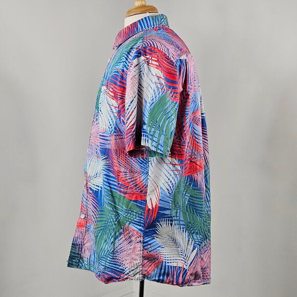 Pacsun Men's Tropical Button-up Palm Leaves Print Multicolor Shirt | XL - Picture 4 of 14